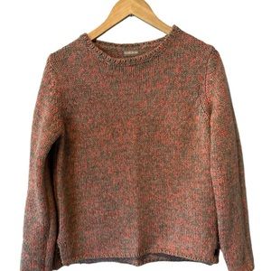 Napapijri marked pink grey Alpaca wool blend zipper shoulder sweater size S